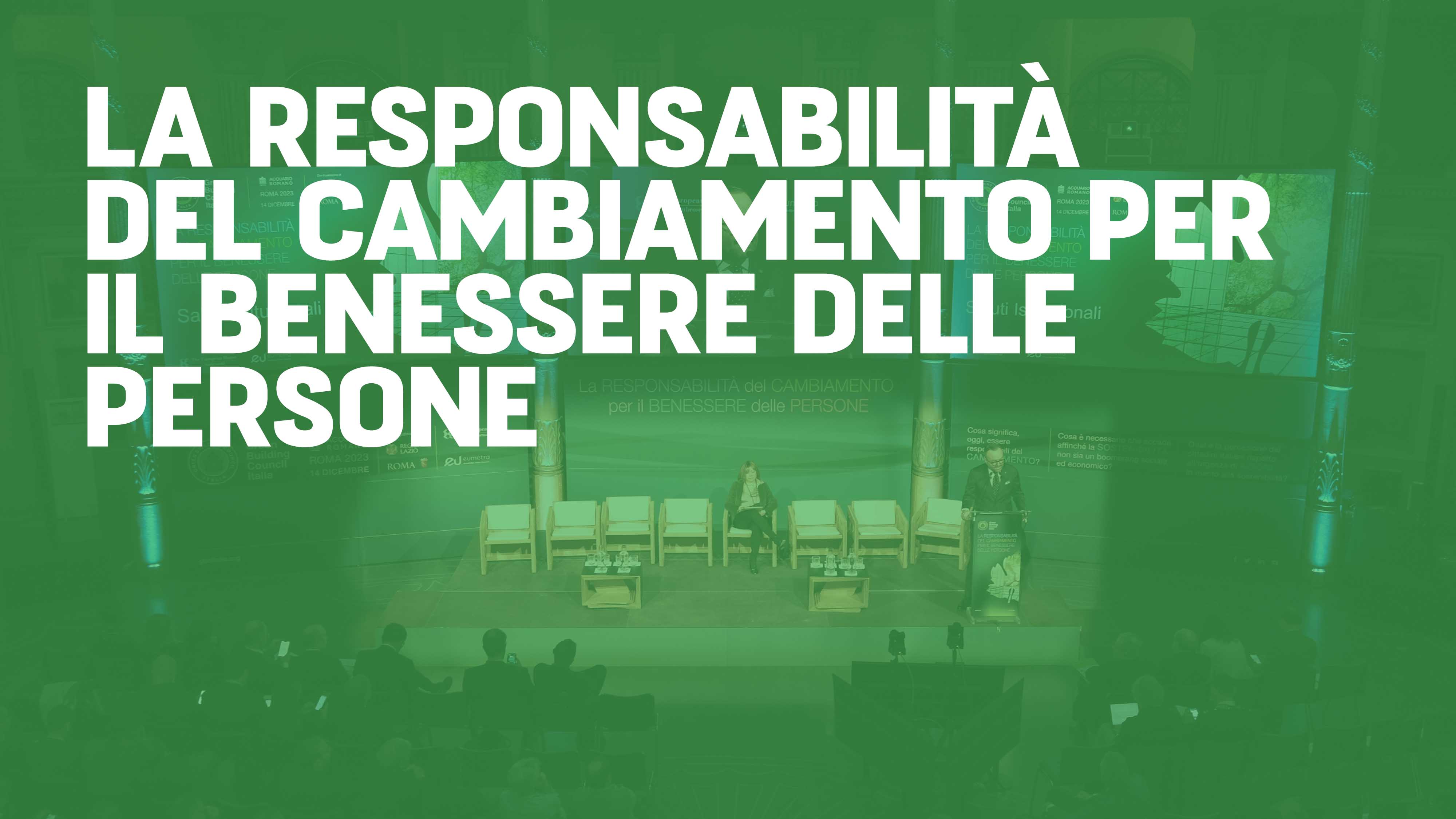 La responsabilità del cambiamento per il benessere delle persone